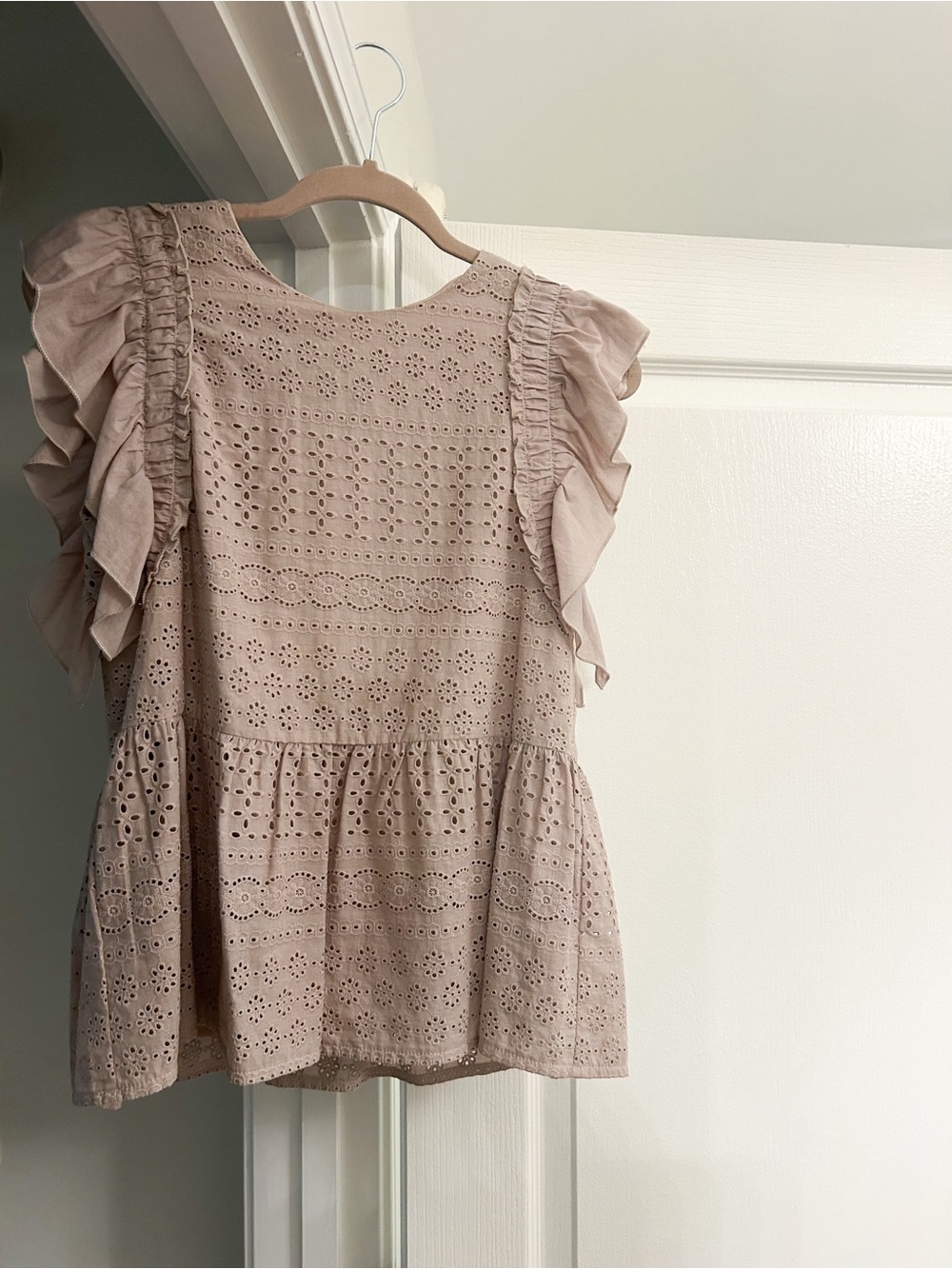 Joy Joy Eyelet Ruffle Top
